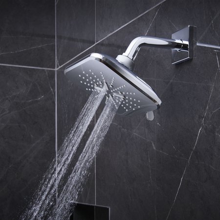 Grohe Rush Smartactive Shower Head, 6-1/2-in. - 3 Sprays, 1.75Gpm, Chrome 26797000